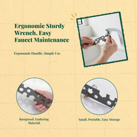 Faucet Aerator Removal Tool, Universal Wrench, Multifunctional Hand Tool for Kitchen & Bathroom Maintenance