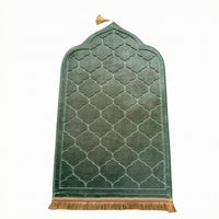 Arched Prayer Rug Geometric Lattice Fringed Floor Mat Hanger Tassel
