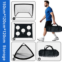 Portable 2-in-1 Five-Hole Soccer Goal with 420D Oxford Cloth, Easy Assembly, Foldable
