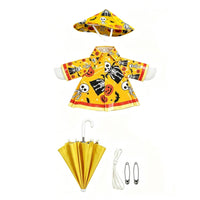 Porch Goose Outfit with Umbrella Hat Weather-Resistant Porch Goose Raincoat Set Decorative Long-Lasting for Homeowners, Yard