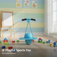 Balance Jumping Sphere Non-Skid Deck Pogo Sphere with Handle Base Pogo Rebounder Wear-Resistant Active Play Toy for Children
