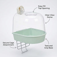 Bird Bath Tub Pet Bird Bath Box, Hanging Bathtub Bird Cage, Bath Cage for Parrot Owners, Bird Bath C - Image 9