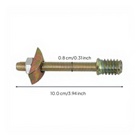 Four-in-single Connector, 8mm Furniture Assembly Fastener, Metal Bed Frame Hardware, Quick Installation for Tables, Cabinets, Headboards