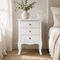Wooden Bedside Cabinet Painted Finish Drawer Nightstand Wood Bedside Cabinet for Bedroom