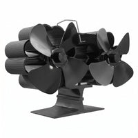 Heat Powered Fireplace Fan Overheat Protection Double Head Fireplace Fan Heat-Powered Air Movement Device