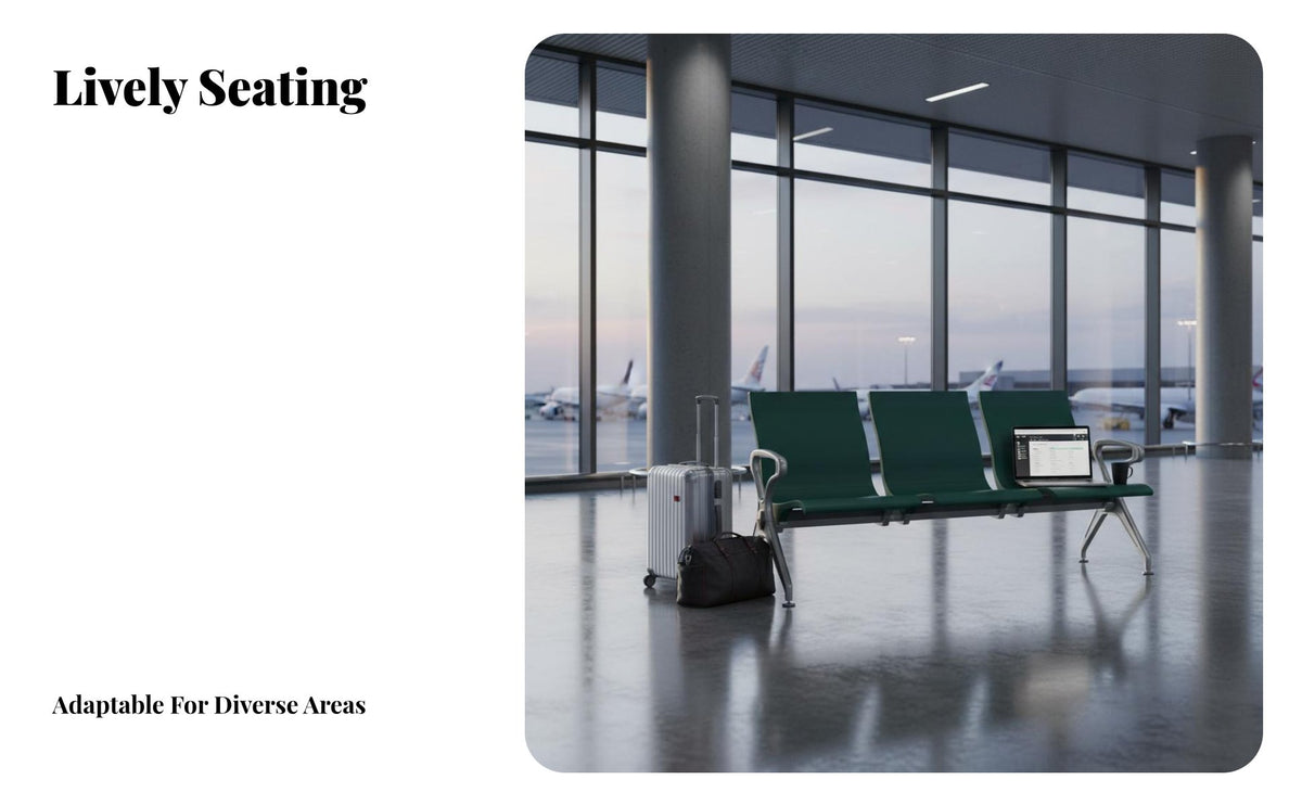 Thickened Seat Hospital Waiting Room Bench Sturdy Steel Frame PU Leather Waiting Bench Heavy Duty Airport Gang Chair Long-Lasting for Patients, Visitors, Travelers, Bus Station, Bank, Salon