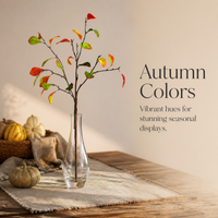 Artificial Persimmon Leaf Branch for Autumn Decor