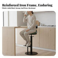 Adjustable rotate Stool with rear supportrest Minimalist Design for Adults, Entertainers