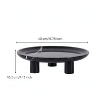 Marble Tray with Feet Low-Profile Marble Footed Tray Polished for Dining Table, Countertop