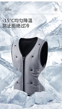 夏季水循环降温马甲空调服情侣款衣服户外工地工人防晒马甲工作服