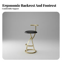 T-Backrest High Stool Nordic Aesthetic Counter Chair Long-Lasting Construction