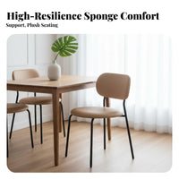 Upholstered Side Chair Stackable Dining Seating Space-Saving for Home Pale Ice