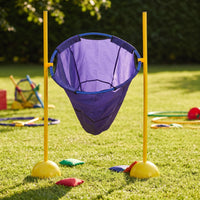 Detachable Sandbag Toss Target with Net Water-Fillable Throwing Target Frame Portable Yard Game Allcomplete Set for Children, Toddlers, Backyard, Kindergarten, Playroom