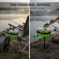 Fishing Chair Bait Tray Aluminum Alloy Ground Insert or Chair Mount Bait Plate for Outdoor Fishing
