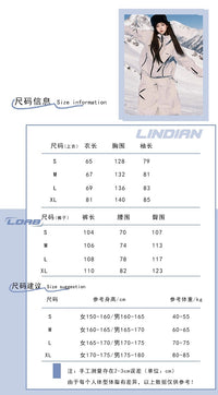 临典白色星芒滑雪服套装女2025新款防风加厚外套单板雪衣裤装备男