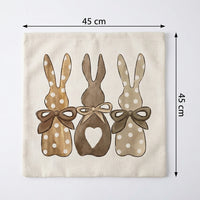 4pcs Easter Pillow Cover Festive Design Decorative Easter Egg Pillow Sham Soft & Comfortable Hare Illustration Throw Pillowcase for Homeowners, Sofa
