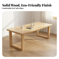 Solid Wood Dining Table Rectangle Kitchen Table Rustic Farmhouse Table Large Study Table Suitable for Family Meals Home Workspace Living Room
