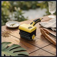 Electric Grill Brush Handheld Electric BBQ Scrubber Interchangeable Heads