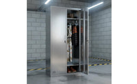 Easy to Clean Stainless Steel Locker Long-Lasting Employee Changing Cabinet Moisture-Proof Multi-Door Storage Cabinet Waterproof for Employees, Factory, Dormitory, Cleanroom, Gym