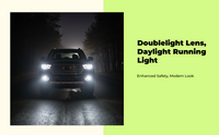 LED fog lights with doubleshine lens