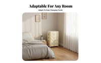 Multi-Tier Side Table Space-Saving Nightstand See-Through Drawers for Homeowners