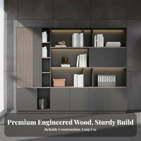 Freestanding File Cabinet Large Capacity Office Display Shelf Unit Sturdy Material File Cabinet Bookshelf for Professionals, Book Lovers, Study Room