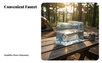 Portable Water Container with Spigot Built-in Handle Portable Water Jug with Spigot Wide Mouth Opening for Campers
