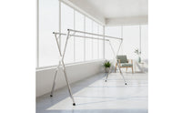 Stainless Steel Clothes Drying Rack Foldable Laundry Drying Rack Floor-Standing Telescopic for Balcony, Apartment