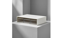 Desktop Document Cabinet Integrated Handles Stackable Storage Box for Dorm Room