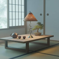 Rattan Table Lamp Slender Natural Woven Look Decorative