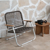 Outdoor Camping Chair: Alloy Folding Chair, Leisure Rattan Chair, Breathable, Ultra-Light, Portable, No Assembly