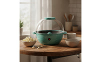 Countertop Popcorn Maker with Clear Dome Compact Electric Popcorn Machine Portable Appliance Space-Saving for Families, Home, Kitchen
