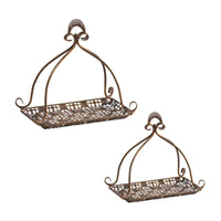 Vintage Iron Tray Centerpiece Display Gold Decorative Tray Easy to Clean