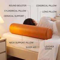 Supportive Neck Roll Pillow Ergonomic Neck Roll Support Pillow Comfortable Cervical Support Pillow Pillow Padded for Bed, Couch, Reading