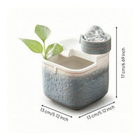 Desktop Water Fountain USB-Powered Tabletop Fountain with Sphere Glazed for Desk