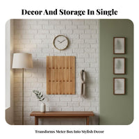 Meter Box Cover with pegs Opening Door Design Shelf with pegs Decorative
