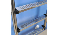 5-Step Pool Ladder Stainless Steel Pool Ladder with Non-Slip Steps No-Tool