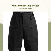 Unisex Waterproof Insulated Bib Pants, Winter Outdoor
