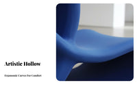 Sculptural Loop Chair Hollow Backrest Single Sofa Curved Shape Modern Design for Interior Designers