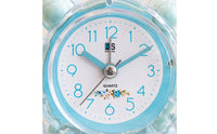 Transparent Analog Alarm Clock Compact Twin Bell Alarm Clock Quiet Bright for Bedside Table
