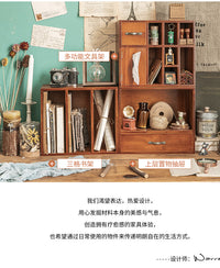 松川家居木质护肤品面膜口红置物架梳妆台zakka桌面化妆品收纳盒 大号面膜盒