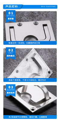 威克五金316不锈钢盖环拉手船舱仓盖地板拉环房车甲板扣游艇拉扣
