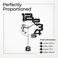 Modern Minimalist Wall Clock, Silent Sweep Movement, Decorative Art Piece, Battery Operated Timepiece, Living Room Decor