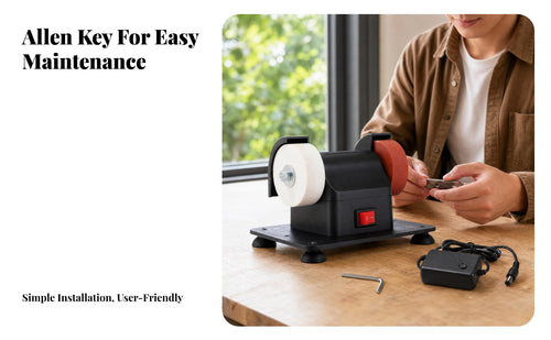Blade Sharpening Tool Compact Two-Wheel Wheel Sharpening Tool Electric Grinder Suction Base