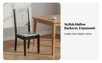 Rounded Corners Solid Wood Dining Chair Ergonomic Design Modern Backrest Chair Easy to Clean Household Furniture High Temperature Resistant for Homeowners, Families, Restaurant Owners, Living Room, Home