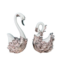 2 Pieces Swan Figurine European Style Swan Ornament Sentimental Design House Decoration