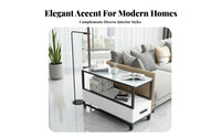 Rolling End Table with Drawer On Wheels Multi-Level Rolling Organizer for Study