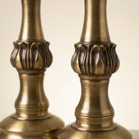 Brass Lotus Candle Holder, Chinese Style
