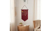 Pin Display Pennant Decorative Storage Medallion Display Wall Hanging Reinforced Stitching Canvas Pennant for Bedroom