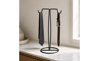 Crossbar Display Stand Metal Scarf Display Stand Stable Base Countertop Hanging Rack for Boutique Owners